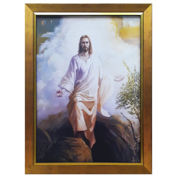 Obraz 50x70cm Pan Jezus Zmartwychwstały NA PŁÓTNIE r.złota gładka - 64480