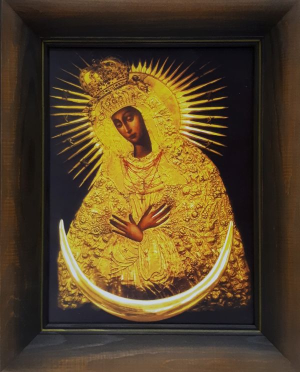 Obraz 51x41cm Matka Boża Ostrobramska rama drewniana - 63754