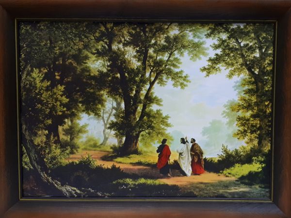 Obraz 60x81cm Droga do Emaus rama brązowa - 63750