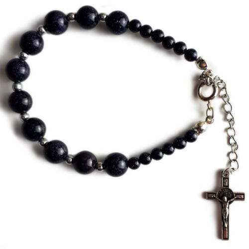 Bransoletka - dziesiątka NOC KAIRU kamień naturalny zapinana - 63365 5902689385247