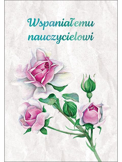 Karnet: Wdzięczność 4 - Wspaniałemu nauczycielowi (z kopertą) - 63198 5907564030465