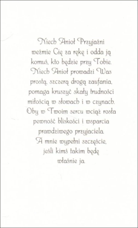 Posyłam Ci Anioła Przyjaźni - karnet z kopertą (s: Z aniołami 35) - 63027 5907564030120