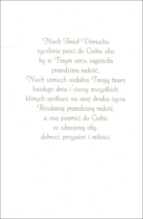 Posyłam Ci Anioła Uśmiechu - karnet z kopertą (s: Z aniołami 27) - 63019 5907564030045