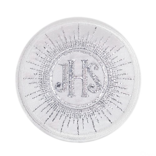 Hostia do naszycia IHS - haft srebrny śr.8cm - 62812