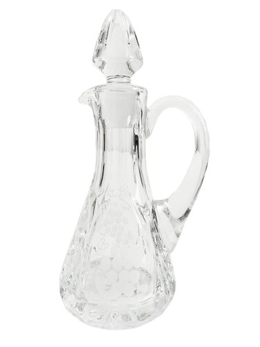 Ampułka kryształowa - lejek NA WINO (ampułka - 11,5cm, z korkiem - 16cm) - 61657