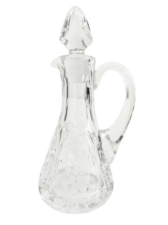 Ampułka kryształowa - lejek NA WINO (ampułka - 11,5cm, z korkiem - 16cm) - 61657