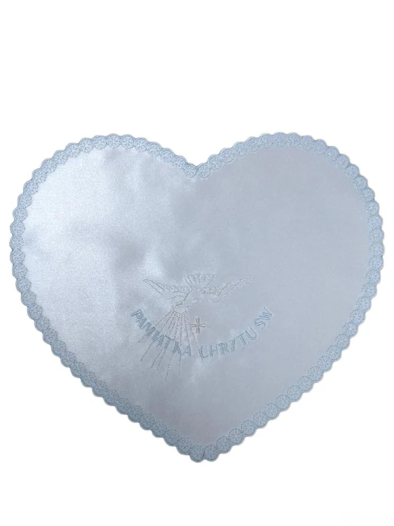 Szatka chrzest SERCE NIEBIESKIE Duch Św. (kółka) - 61115