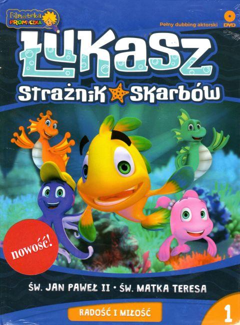 Łukasz Strażnik Skarbów. Radość i miłość. Książeczka z naklejkami+płyta DVD (książka) - praca zbiorowa, dzieci, WYD. PROMYCZEK, 2019 r., oprawa twarda - 60886 9788394362898