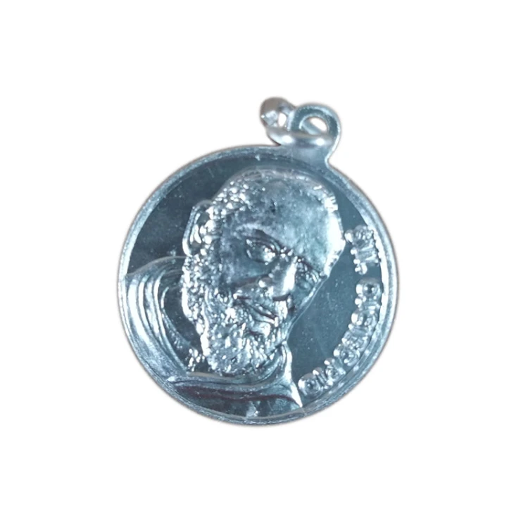 Medalik aluminiowy Św. Ojciec Pio okrągły śr.2cm - 60885