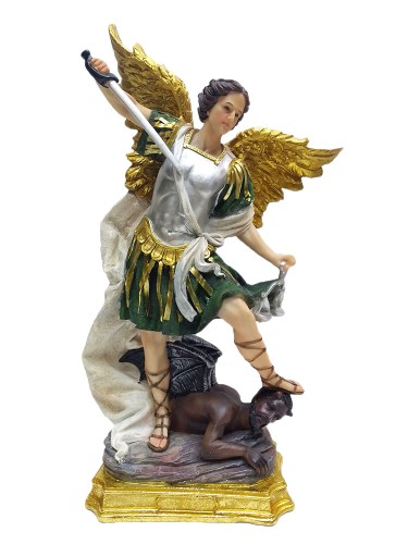Figura Św. Michał Archanioł 40cm złoto - zielony - 60471