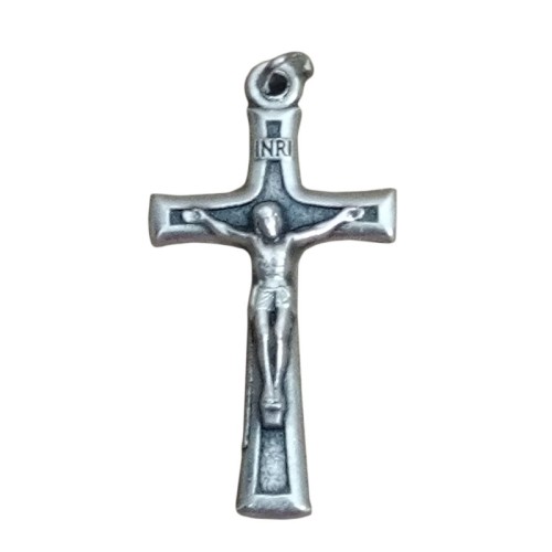Krzyżyk do różańca metalowy 3 cm włoski prosty - 60369