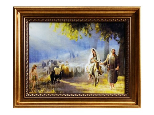 Obraz 30x40cm Ucieczka do Egiptu rama złota - 59648