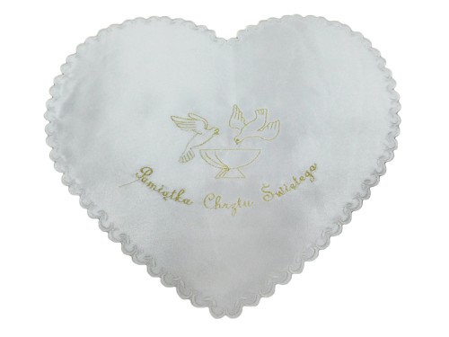 Szatka Chrzest SERCE złota (Dwa gołąbki nad naczyniem) - 59144