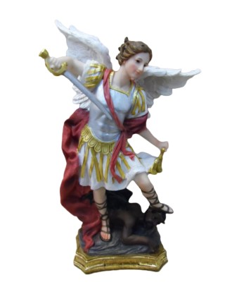 Figura Św. Michał Archanioł 40cm złoto - czerwony - 58227