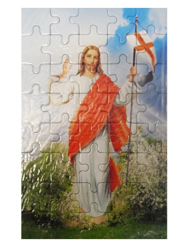 Puzzle Pan Jezus Zmartwychwstały 20x13cm  40 elementów - 56841