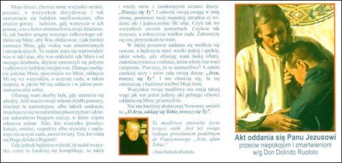 Akt oddania się Panu Jezusowi przeciw niepokojom i zmartwieniom w/g D.D.Ruotolo - 56363