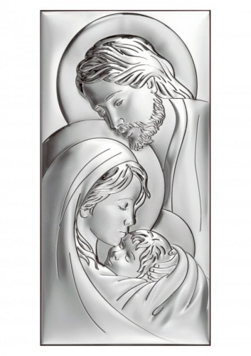 Obraz srebrny 48x24cm Św.Rodzina          prostokąt - 56121