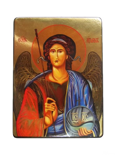 Ikona drukowana 14x19cm Michał Archanioł DRUK NA DESCE (olcha) - 56054