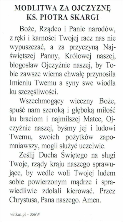 Obrazek Matka Boża Częstochowska. Modlitwa za ojczyznę ks. Piotra Skargi - 55528