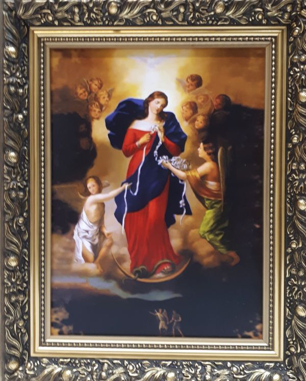 Obraz 30x40cm Matka Boża Rozwiązująca     Węzły rama mak - 54875