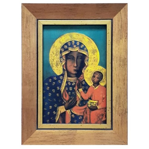 Obraz 10x15cm Matka Boża Częstochowska rama złota 307 - 54867