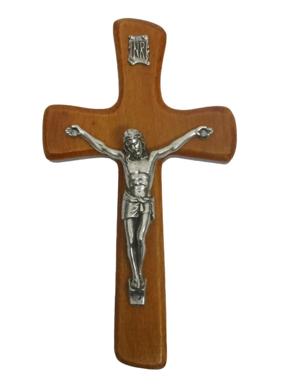 Krzyż wiszący drewniany h12cm MAHOŃ - 54860