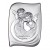 Obraz srebrny 13x10cm Dwa aniołki (serce) Pamiątka Chrztu Św. prostokąt - 54807