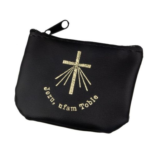 Etui na zamek - czarne JEZU UFAM TOBIE - 54787
