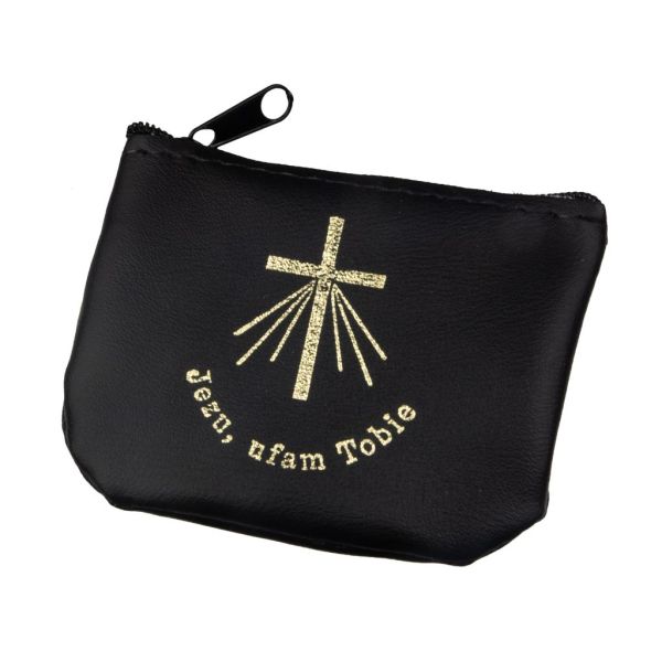 Etui na zamek - czarne JEZU UFAM TOBIE - 54787