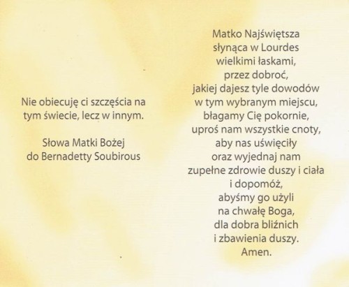 Matka Boża z Lourdes. O łaskę zdrowia - SKŁADANKA - 48346