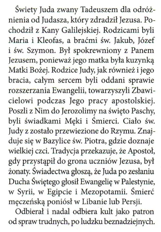 Święty Juda Tadeusz - SKŁADANKA - 47736
