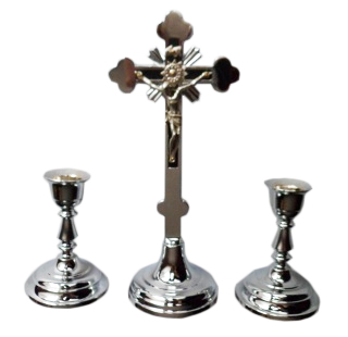 Zestaw kolędowy tradycyjny duży chrom 20cm - 47048