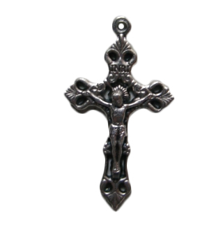 Krzyżyk do różańca metalowy 3cm (ażurkowy) - 46714