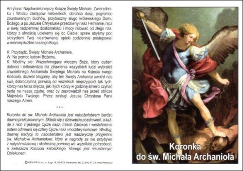 Koronka do św. Michała Archanioła -folder - 45433
