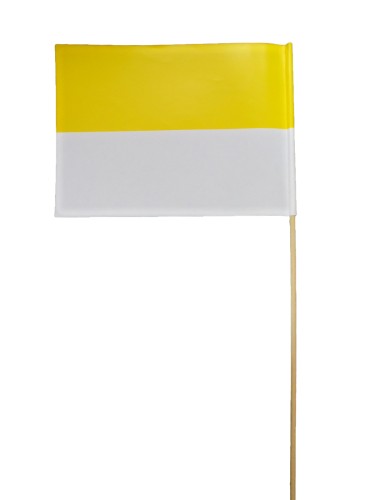 Chorągiewka PAPIEROWA biało-żółta (papieska) - 43270