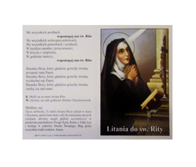 Litania do św. Rity - folder - 43167