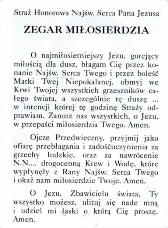 Obrazek Miłosierne Serce Pana Jezusa. Zegar miłosierdzia MODLITWA: O najmiłosierniejszy ... - 41929