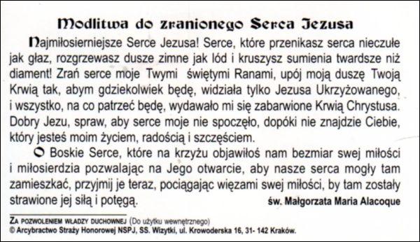 Obrazek Modlitwa do zranionego Serca Jezusa. Najmiłosierniejsze Serce Jezusa! Serce, które ... - 41925