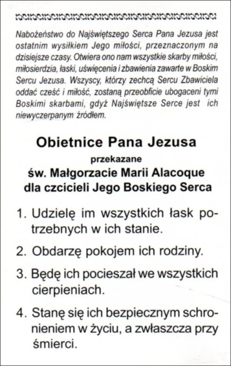 Składanka Obietnice Pana Jezusa przekazane św. Małgorzacie Marii Alacoque dla czcicieli ... - 41914