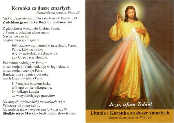 Litania i Koronka za dusze zmarłych (obrazek składany) - 41592