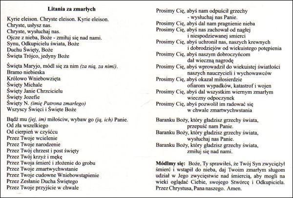 Litania i Koronka za dusze zmarłych (obrazek składany) - 41592