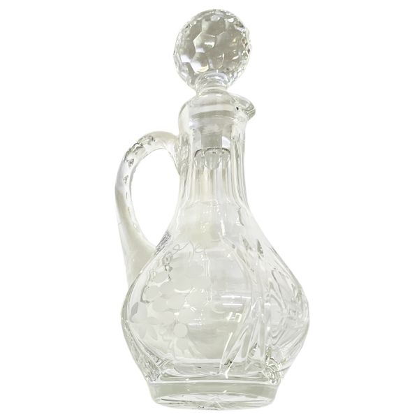 Ampułka kryształowa NA WINO z korkiem 14cm z korkiem 18,5cm - 40594
