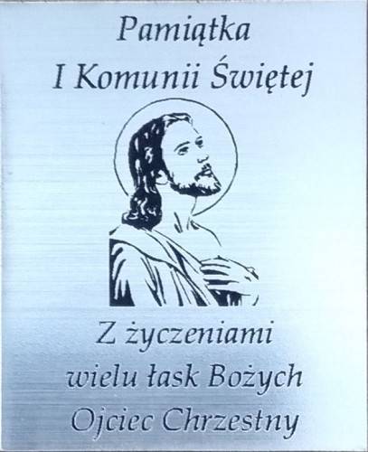 Płytka grawerowana 4x3cm BIERZMOWANIE różne SAMOPRZYLEPNA - 38143
