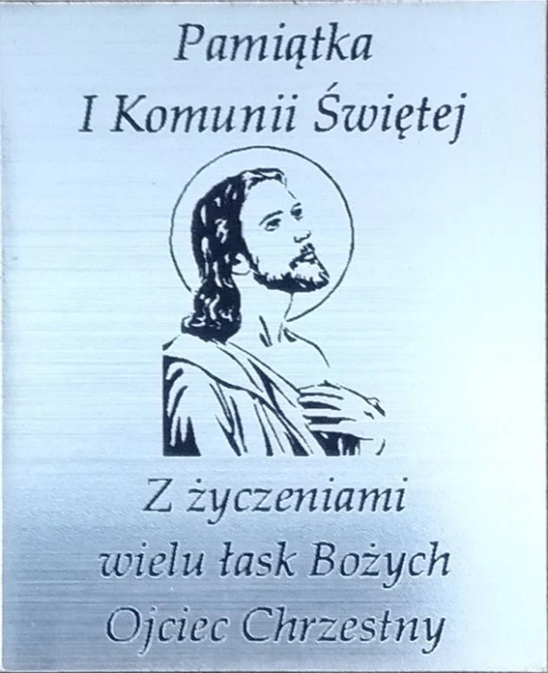 Płytka grawerowana 4x3cm BIERZMOWANIE różne SAMOPRZYLEPNA - 38143