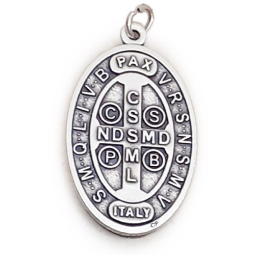 Medalik metalowy Św. Benedykt DUŻY (h4,5cm) - 37288