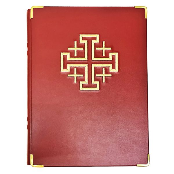 Okładka na Ewangeliarz - haftowany krzyż Jerozolimski - 37218