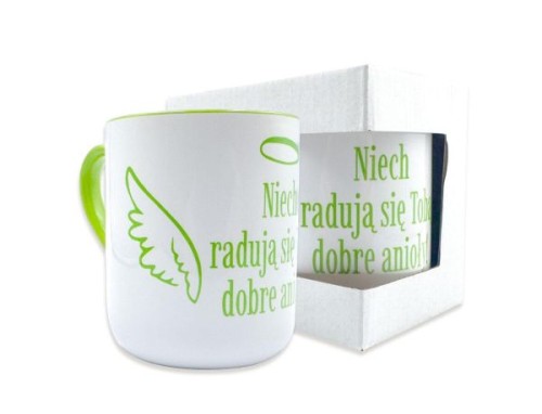 Kubek - Niech radują się Tobą dobre anioły - ZIELONY - 36276