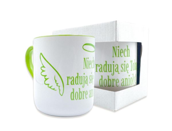 Kubek - Niech radują się Tobą dobre anioły - ZIELONY - 36276