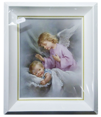 Obraz 27x32cm Anioł Stróż różowa sukienka (17) - 35984