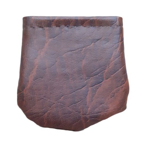 Etui małe na rzep - brązowe - 35052